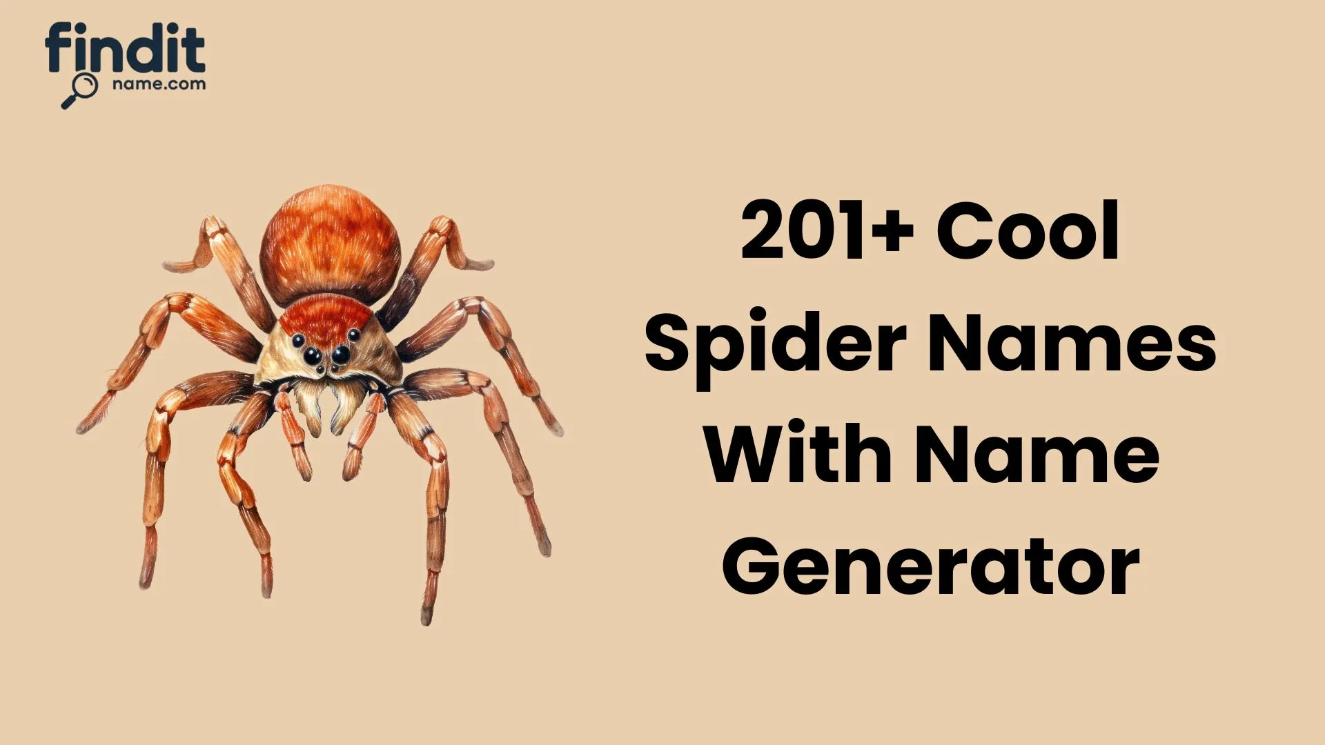 Cute And Catchy Spider Names With Name Generator