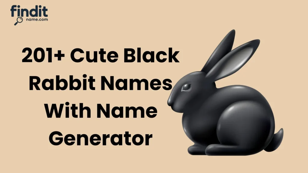 Cute Black Rabbit Names With Name Generator